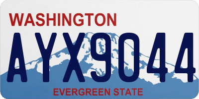 WA license plate AYX9044