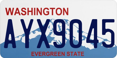 WA license plate AYX9045