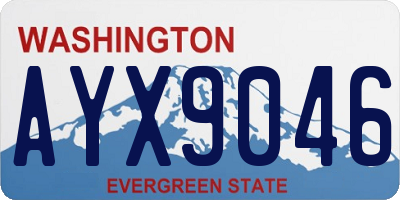 WA license plate AYX9046