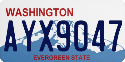 WA license plate AYX9047