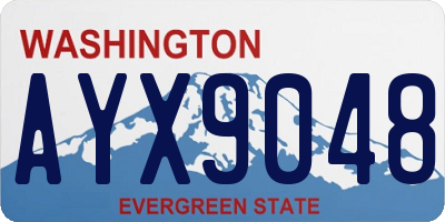 WA license plate AYX9048