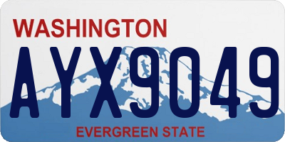 WA license plate AYX9049