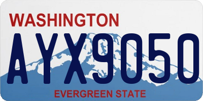 WA license plate AYX9050