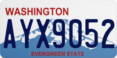 WA license plate AYX9052