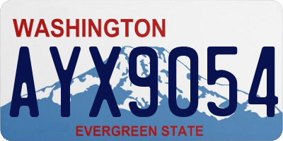 WA license plate AYX9054