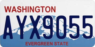 WA license plate AYX9055