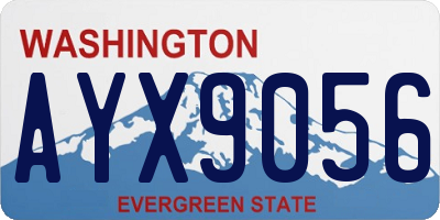 WA license plate AYX9056