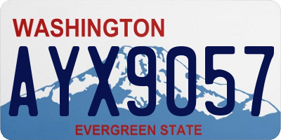 WA license plate AYX9057