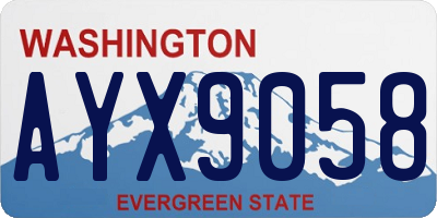 WA license plate AYX9058