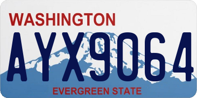 WA license plate AYX9064