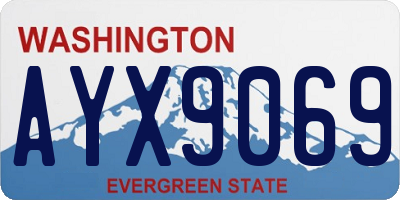 WA license plate AYX9069