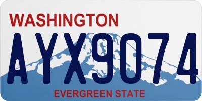 WA license plate AYX9074