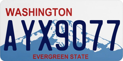 WA license plate AYX9077