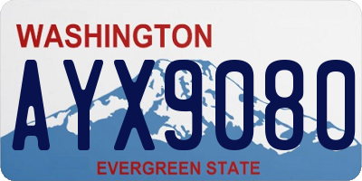 WA license plate AYX9080