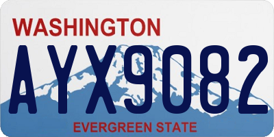 WA license plate AYX9082