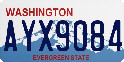 WA license plate AYX9084