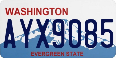 WA license plate AYX9085