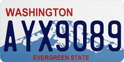 WA license plate AYX9089