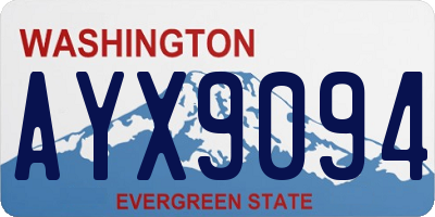 WA license plate AYX9094