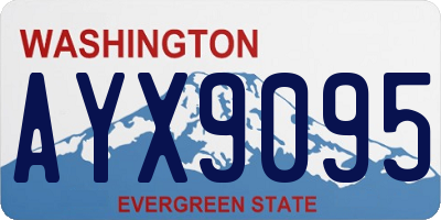 WA license plate AYX9095