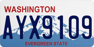 WA license plate AYX9109