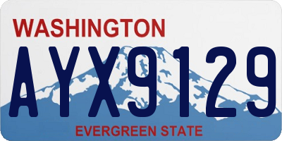 WA license plate AYX9129