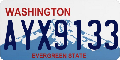 WA license plate AYX9133