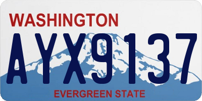 WA license plate AYX9137