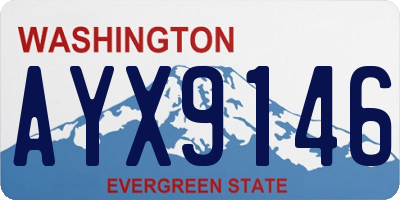 WA license plate AYX9146