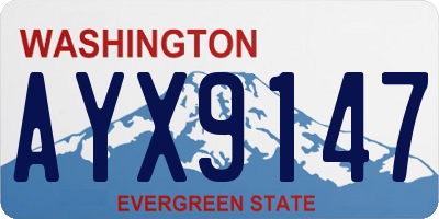 WA license plate AYX9147