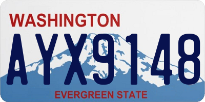 WA license plate AYX9148