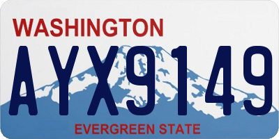 WA license plate AYX9149