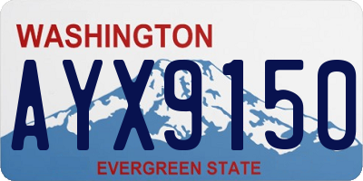 WA license plate AYX9150