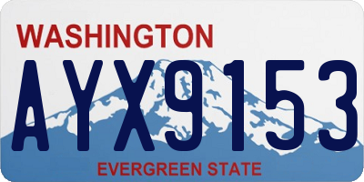 WA license plate AYX9153