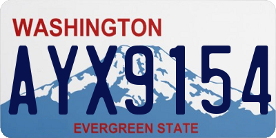 WA license plate AYX9154