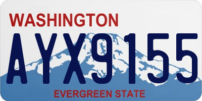 WA license plate AYX9155