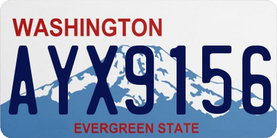 WA license plate AYX9156