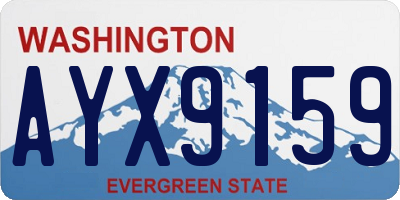 WA license plate AYX9159