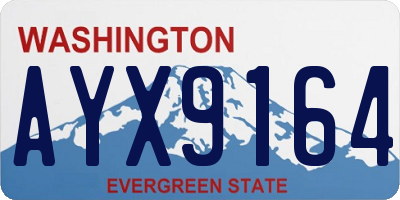 WA license plate AYX9164