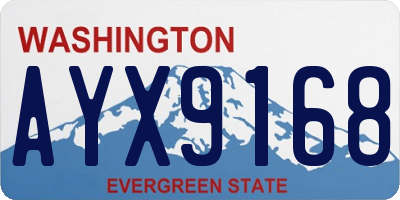 WA license plate AYX9168