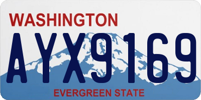 WA license plate AYX9169
