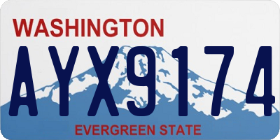 WA license plate AYX9174