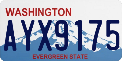 WA license plate AYX9175