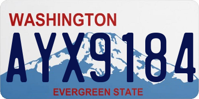 WA license plate AYX9184