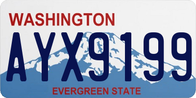 WA license plate AYX9199