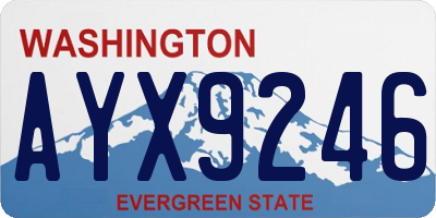 WA license plate AYX9246