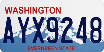 WA license plate AYX9248