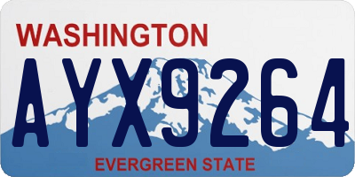 WA license plate AYX9264