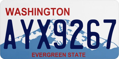 WA license plate AYX9267