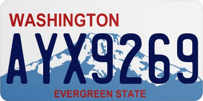 WA license plate AYX9269